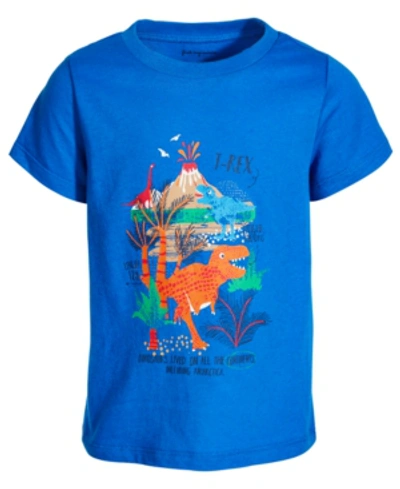 First Impressions Kids' Baby Boys Dino Planet Cotton T-shirt, Created For Macy's In Vibrant Blue