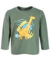 FIRST IMPRESSIONS BABY BOYS LONG-SLEEVE COTTON GIRAFFE T-SHIRT, CREATED FOR MACY'S