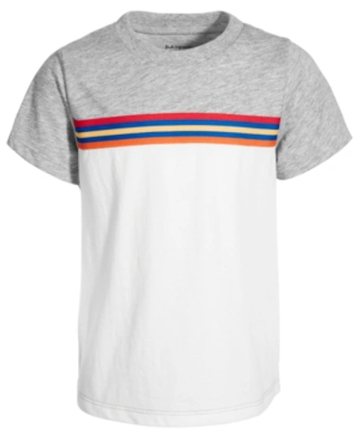 First Impressions Kids' Toddler Boys Sporty Stripes Colorblocked T-shirt, Created For Macy's In Sterling Hthr