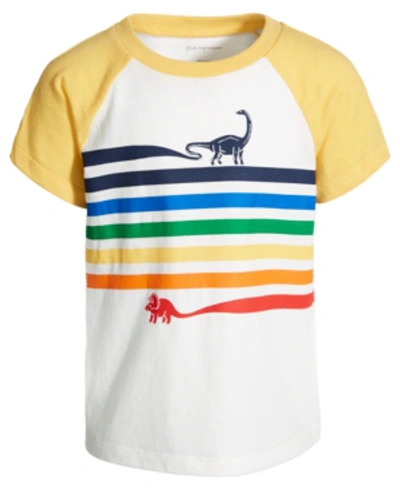 First Impressions Kids' Toddler Boys Ribbon Dino Cotton T-shirt, Created For Macy's In Angel White