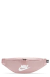 Nike Heritage Belt Bag In Pink Glaze/pink Glaze/white