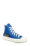 Comme Des Garçons X Converse Gender Inclusive Chuck Taylor® Hidden Heart High Top Sneaker In Blue