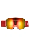 Smith Skyline Xl 230mm Chromapop™ Snow Goggles In Clay Red Mirror