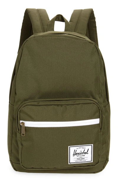 Herschel Supply Co Pop Quiz Backpack In Ivy Green/ Chicory Coffee