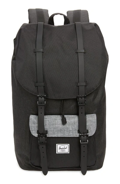 Herschel Supply Co Little America Backpack In Blck Crosshatch/blck/rvn