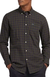 Barbour Lomond Cotton Blend Micro Tartan Tailored Fit Button Down Shirt In Classic Tartan