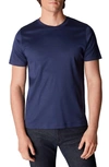 Eton Slim Fit Linen-blend T-shirt In Blue