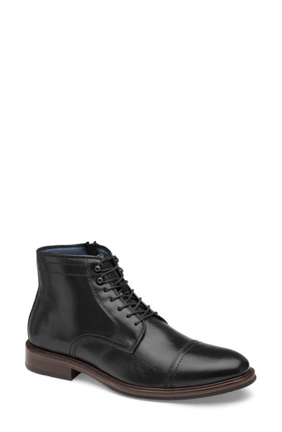 Johnston & Murphy Men's Xc Flex Raleigh Cap Toe Zip Boots Men's Shoes In Black