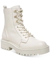 Sam Edelman Women's Lue Lace-up Combat Booties Women's Shoes In Ivory