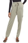 Open Edit Knit Cargo Joggers In Green Vetiver