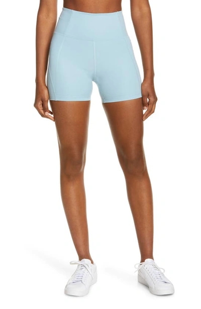 Girlfriend Collective High Waist Running Shorts In Sky