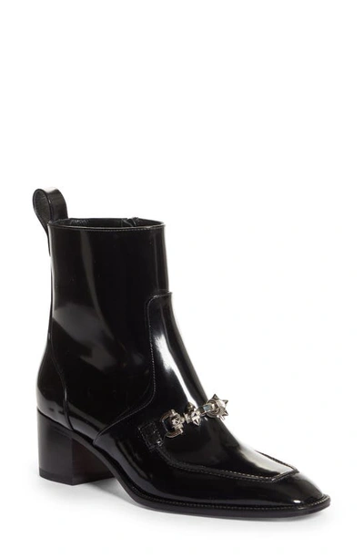 Christian Louboutin Mayerswing High Heels Ankle Boots In Black Leather