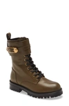 VERSACE SAFETY PIN COMBAT BOOT,DST419EDVTA3