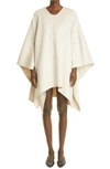 Proenza Schouler Mélange Wool, Cashmere And Angora-blend Poncho In Oatmeal