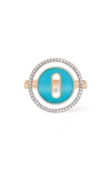 MESSIKA LUCKY MOVE TURQUOISE & DIAMOND RING,12098