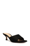 Schutz Dethalia Straw Womens Square Toe Casual Slide Sandals In Black
