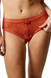 Chantelle Lingerie Chantelle Daylight Tanga Hipster Panties In Spice