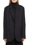The Row Dustina Oversize Single Breasted Blazer In Black