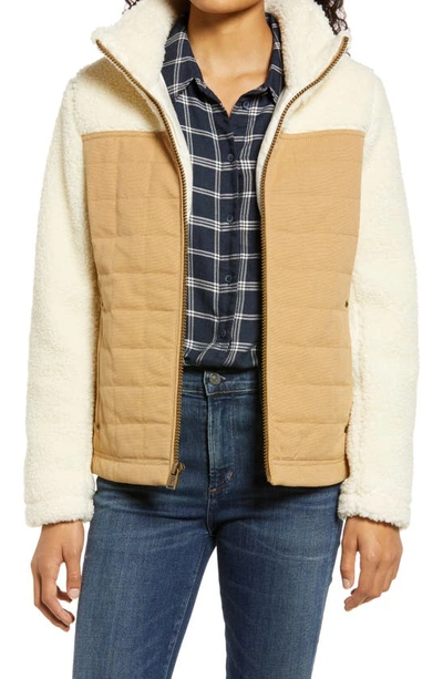 Pendleton Salida Canvas & Fleece Zip Jacket In Natural/ Chamois