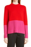 MILLY COLORBLOCK WOOL & CASHMERE SWEATER,KST204-Y1