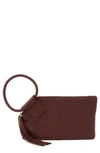 Hobo Sable Leather Clutch In Mahogany