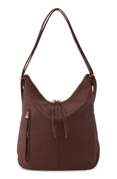 Hobo Merrin Leather Convertible Backpack In Mahogany