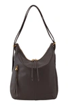 Hobo Merrin Leather Convertible Backpack In Slate