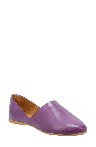 Miz Mooz Kimmy Womens Padded Insole Slip On Flats In Purple