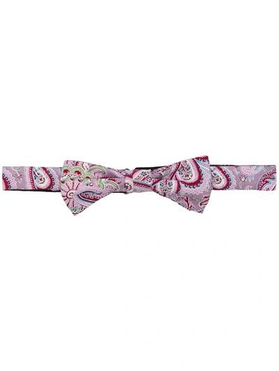 Hugo Boss Paisley-print Bow Tie In Violett