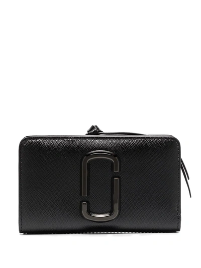 Marc Jacobs Snapshot Leather Wallet In Black