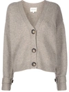 Loulou Studio Tiberine Mélange Wool And Cashmere-blend Cardigan In Nude