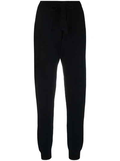 Allude Wool And Cashmere-blend Track Pants In Black