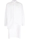 Yohji Yamamoto Asymmetric Long-sleeve Shirt In Weiss