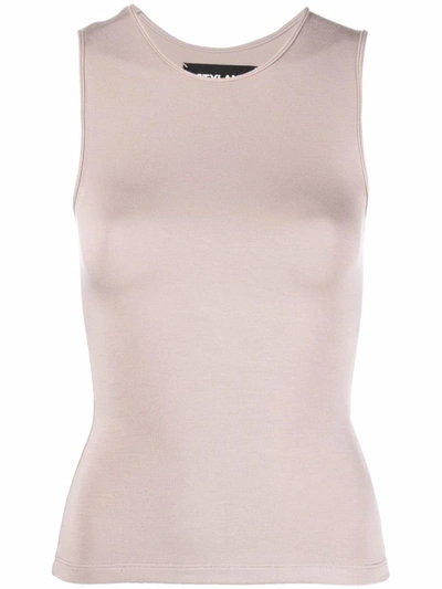 Styland Round Neck Compression Vest In Nude