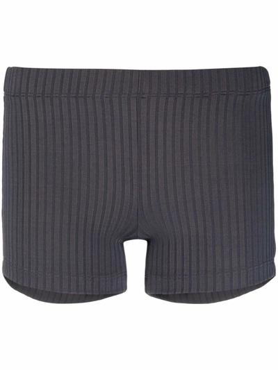 Styland Ribbed-knit Shorts In Grau