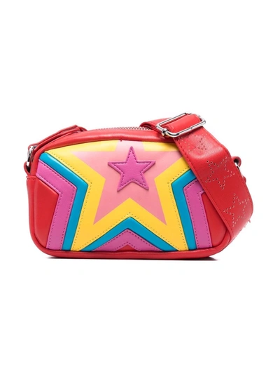 Stella Mccartney Star-patch Shoulder Bag In Rot