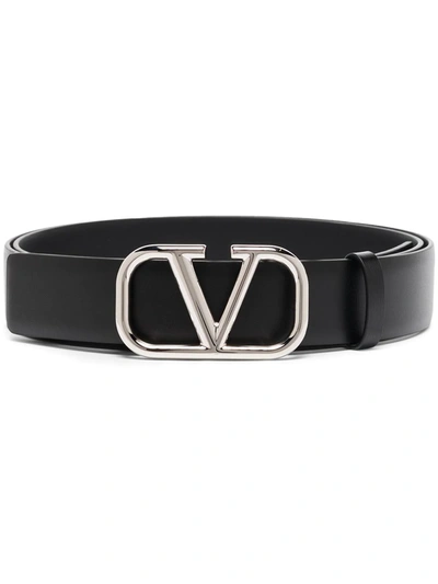 Valentino Garavani Vlogo Belt In Nero