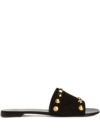 Giuseppe Zanotti Shirley Crystal Sandals In Schwarz