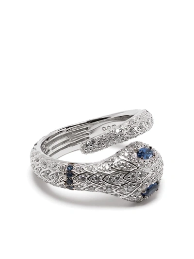 Apm Monaco Serpent Wrap Ring In Silber