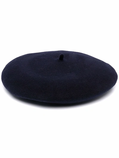 Borsalino Basco Wool Beret In Blau