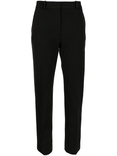 Joseph High-rise Straight-leg Trousers In Black
