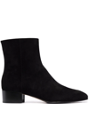 Scarosso Ambra 40mm Square-toe Boots In Schwarz