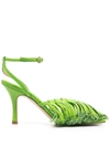 A.W.A.K.E. FRINGED LEATHER SANDALS