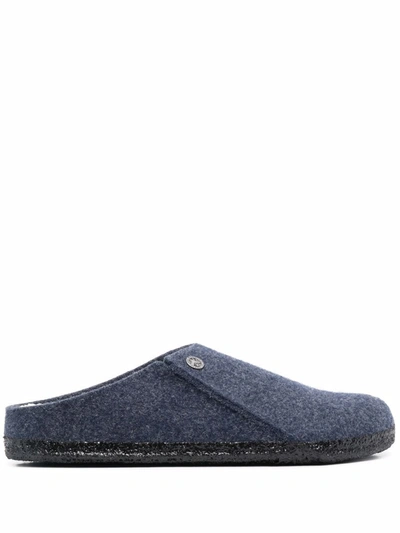 Birkenstock Zermatt Wool Felt Slippers In Blue
