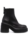 Agl Attilio Giusti Leombruni Ridged Sole Platform Boots In Schwarz