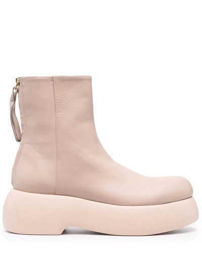 Agl Attilio Giusti Leombruni Flatform Ankle Boots In Rosa