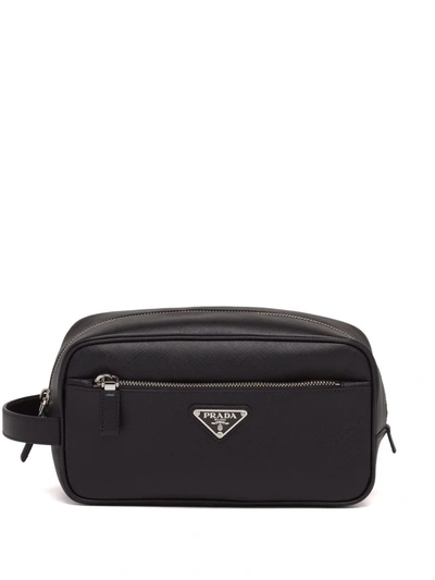 PRADA LOGO-PLAQUE WASH BAG
