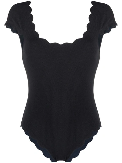 Marysia Palm Springs Scalloped Swimsuit In Schwarz