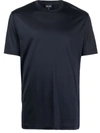 Giorgio Armani Low-constrast Print T-shirt In Blue