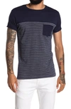 Hedge Colorblock Stripe T-shirt In Navy